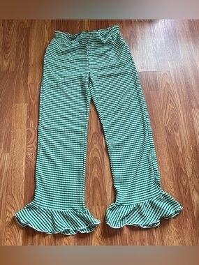 URBAN OUTFITTERS  Daphne Printed Ruffle Flare Pant Size S